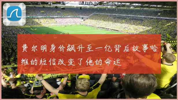 费尔明身价飙升至一亿背后故事哈维的短信改变了他的命运
